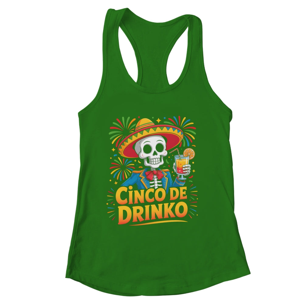 Funny Mexican Cinco De Drinko Cinco De Mayo Fiesta Outfit Shirt & Tank Top | siriusteestore