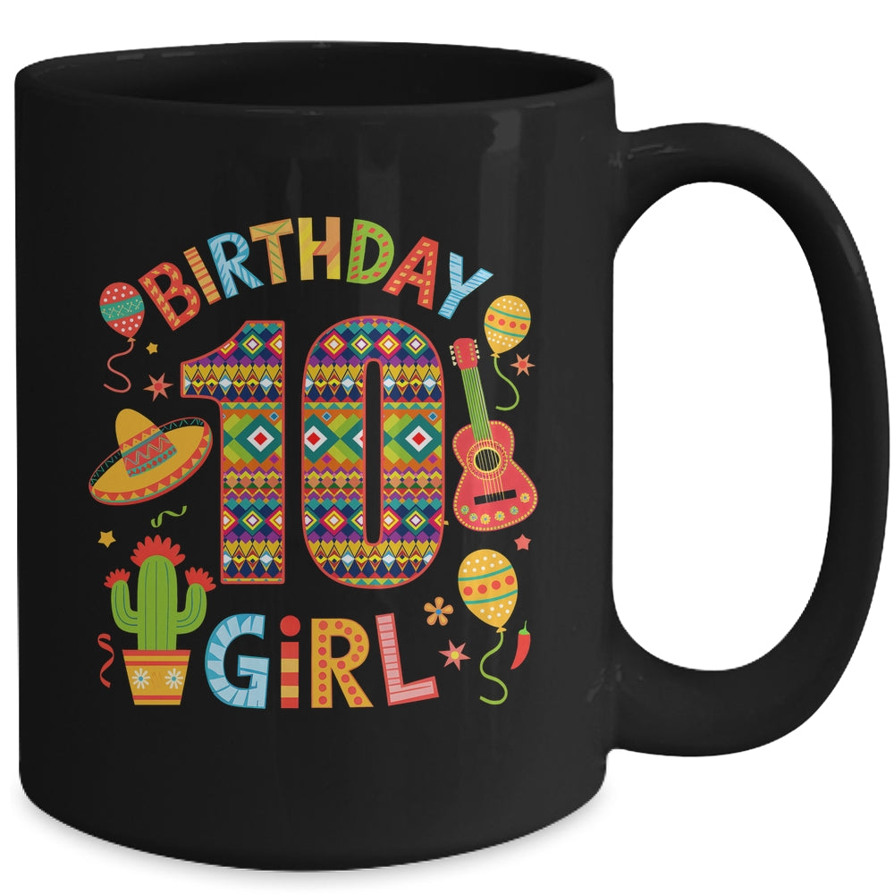 Funny Mexican Party 10th Birthday Girl Fiesta 10 Year Old Mug | siriusteestore