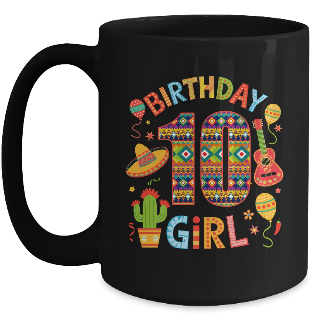Funny Mexican Party 10th Birthday Girl Fiesta 10 Year Old Mug | siriusteestore