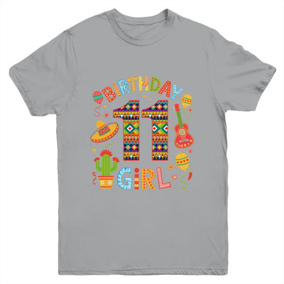 Funny Mexican Party 11th Birthday Girl Fiesta 11 Year Old Youth Shirt | siriusteestore