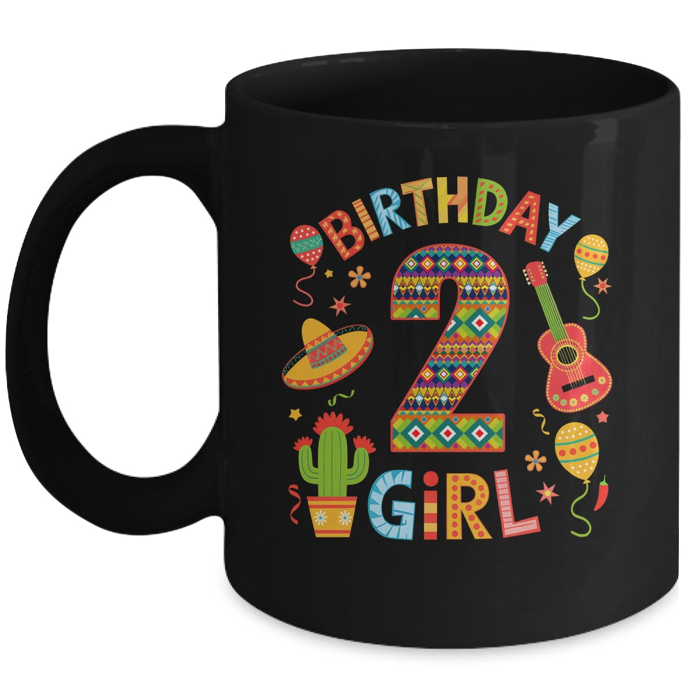 Funny Mexican Party 2nd Birthday Girl Fiesta 2 Year Old Mug | siriusteestore