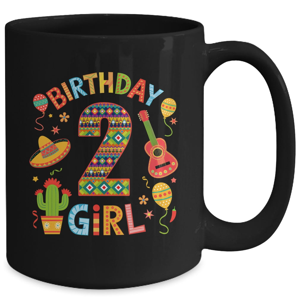Funny Mexican Party 2nd Birthday Girl Fiesta 2 Year Old Mug | siriusteestore