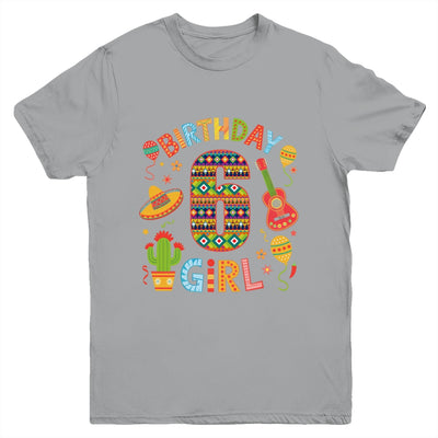Funny Mexican Party 6th Birthday Girl Fiesta 6 Year Old Youth Shirt | siriusteestore