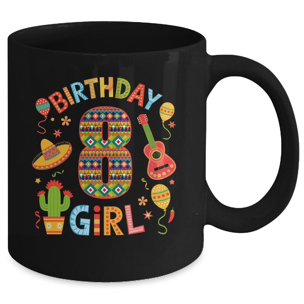 Funny Mexican Party 8th Birthday Girl Fiesta 8 Year Old Mug | siriusteestore