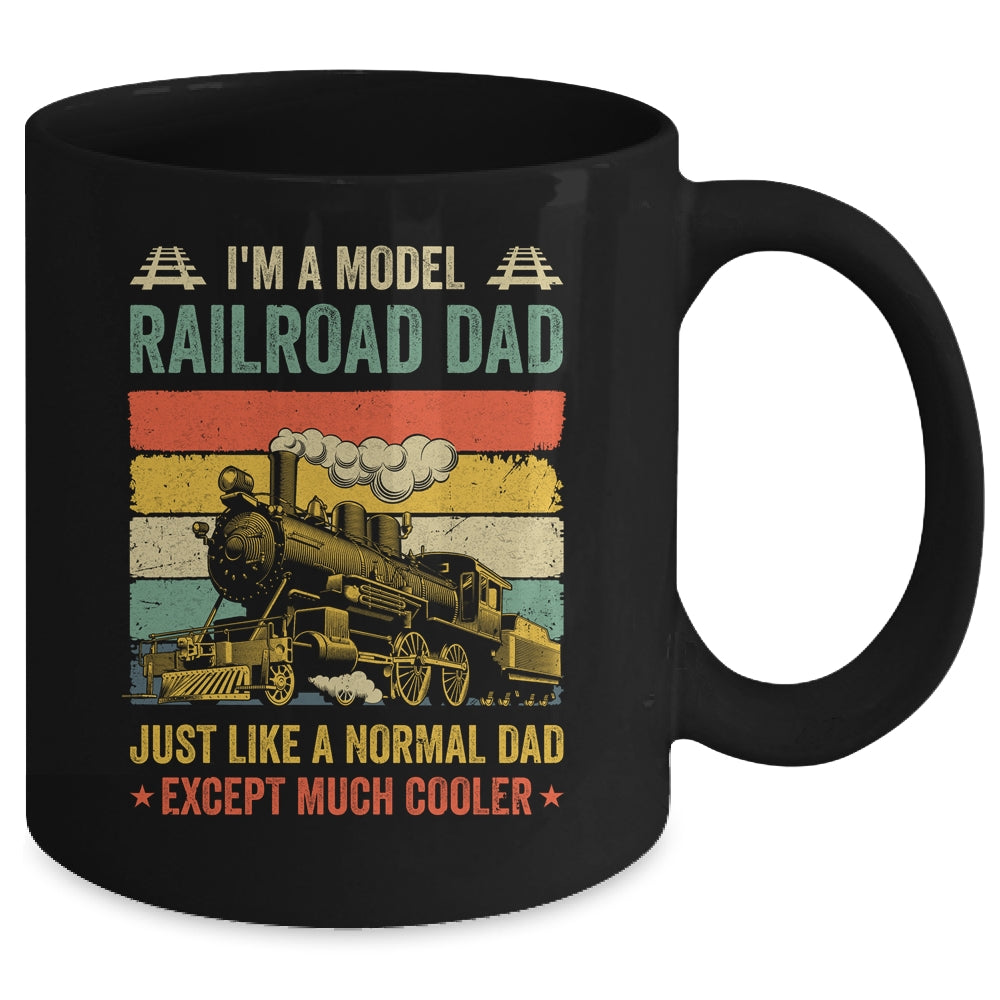 Funny Model Railroad Train Cool Dad Fathers Day Retro Mug | siriusteestore