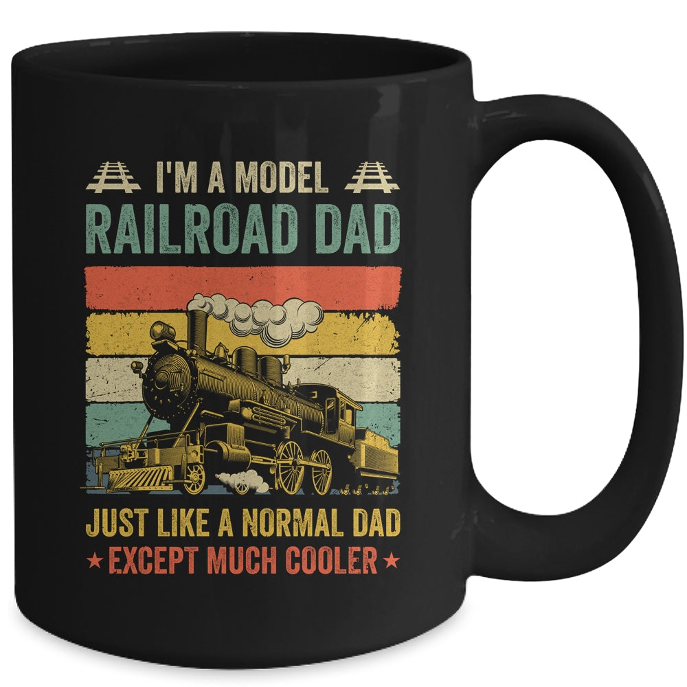Funny Model Railroad Train Cool Dad Fathers Day Retro Mug | siriusteestore