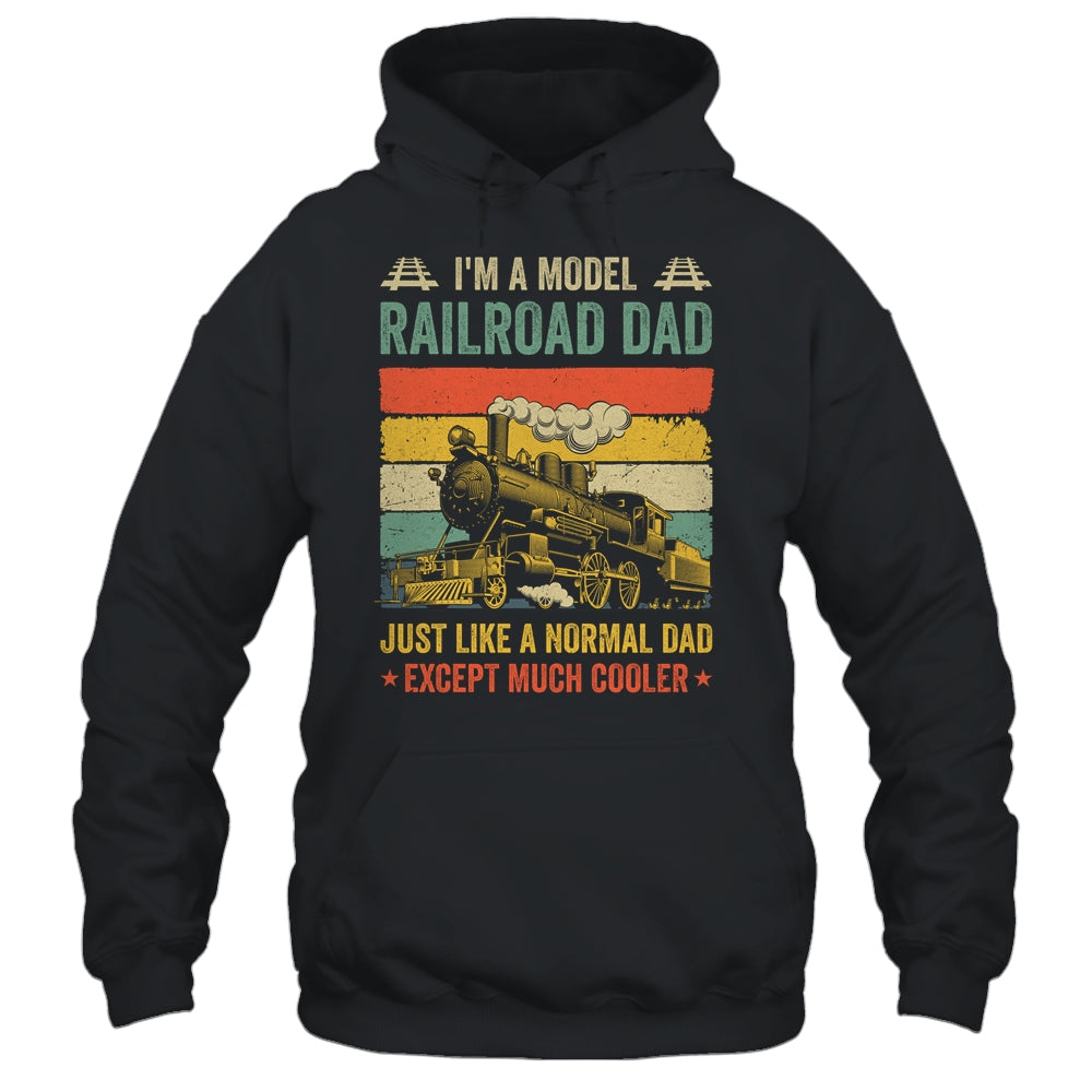 Funny Model Railroad Train Cool Dad Fathers Day Retro Shirt & Hoodie | siriusteestore