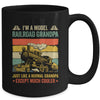 Funny Model Railroad Train Cool Grandpa Fathers Day Retro Mug | siriusteestore