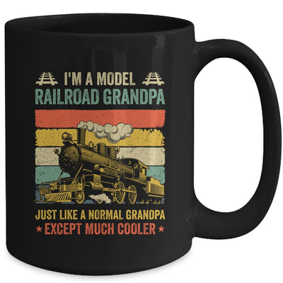 Funny Model Railroad Train Cool Grandpa Fathers Day Retro Mug | siriusteestore