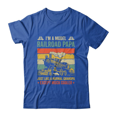 Funny Model Railroad Train Cool Papa Fathers Day Retro Shirt & Hoodie | siriusteestore