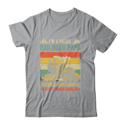 Funny Model Railroad Train Cool Papa Fathers Day Retro Shirt & Hoodie | siriusteestore