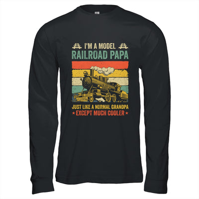 Funny Model Railroad Train Cool Papa Fathers Day Retro Shirt & Hoodie | siriusteestore