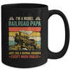 Funny Model Railroad Train Cool Papa Fathers Day Retro Mug | siriusteestore