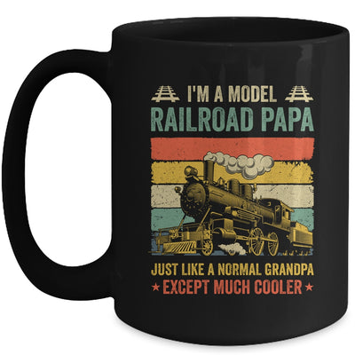 Funny Model Railroad Train Cool Papa Fathers Day Retro Mug | siriusteestore