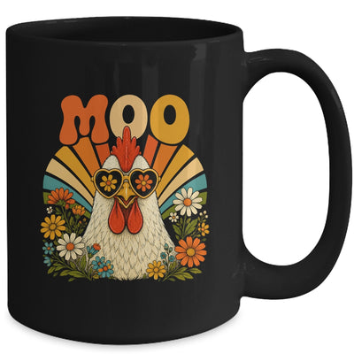 Funny Moo Chicken Graphic Tee Men Women Farm Animal Vintage Mug | siriusteestore