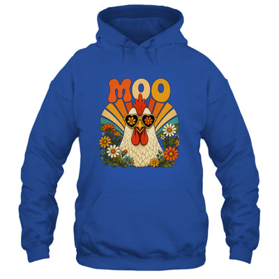 Funny Moo Chicken Graphic Tee Men Women Farm Animal Vintage Shirt & Tank Top | siriusteestore