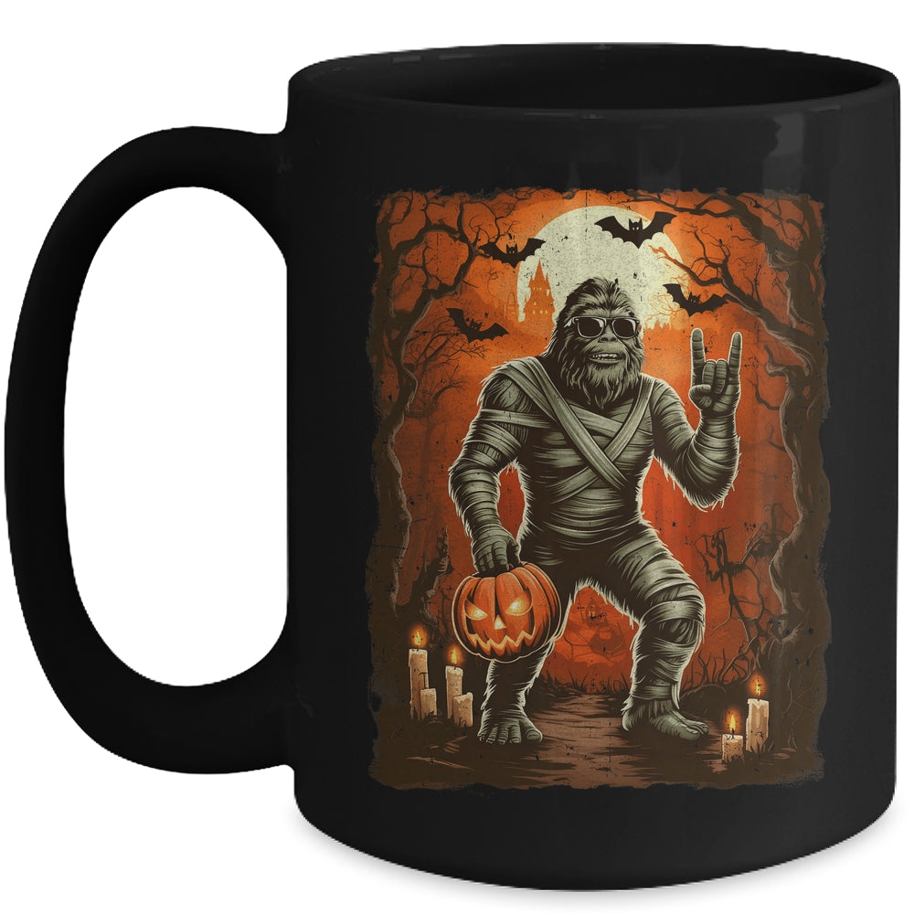 Funny Mummy Bigfoot Halloween Costumes Spooky Season Mens Mug | siriusteestore
