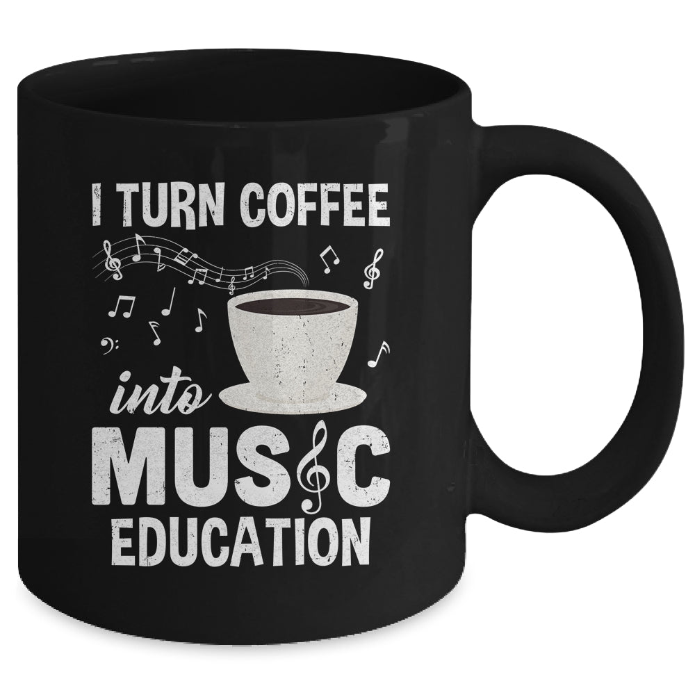 Funny Music Teacher Art For Women Men Musician Coffee Lover Mug | siriusteestore
