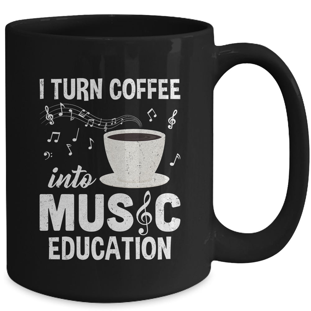 Funny Music Teacher Art For Women Men Musician Coffee Lover Mug | siriusteestore