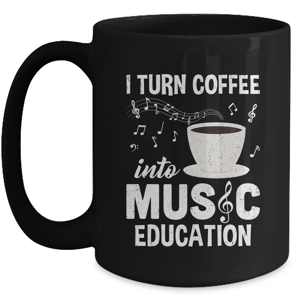 Funny Music Teacher Art For Women Men Musician Coffee Lover Mug | siriusteestore