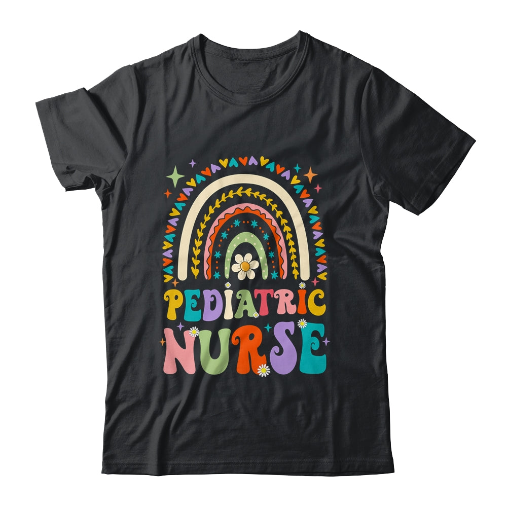 Funny NICU Nurse Pediatric Nurse PEDS Nursing Rainbow Groovy Shirt & Hoodie | siriusteestore