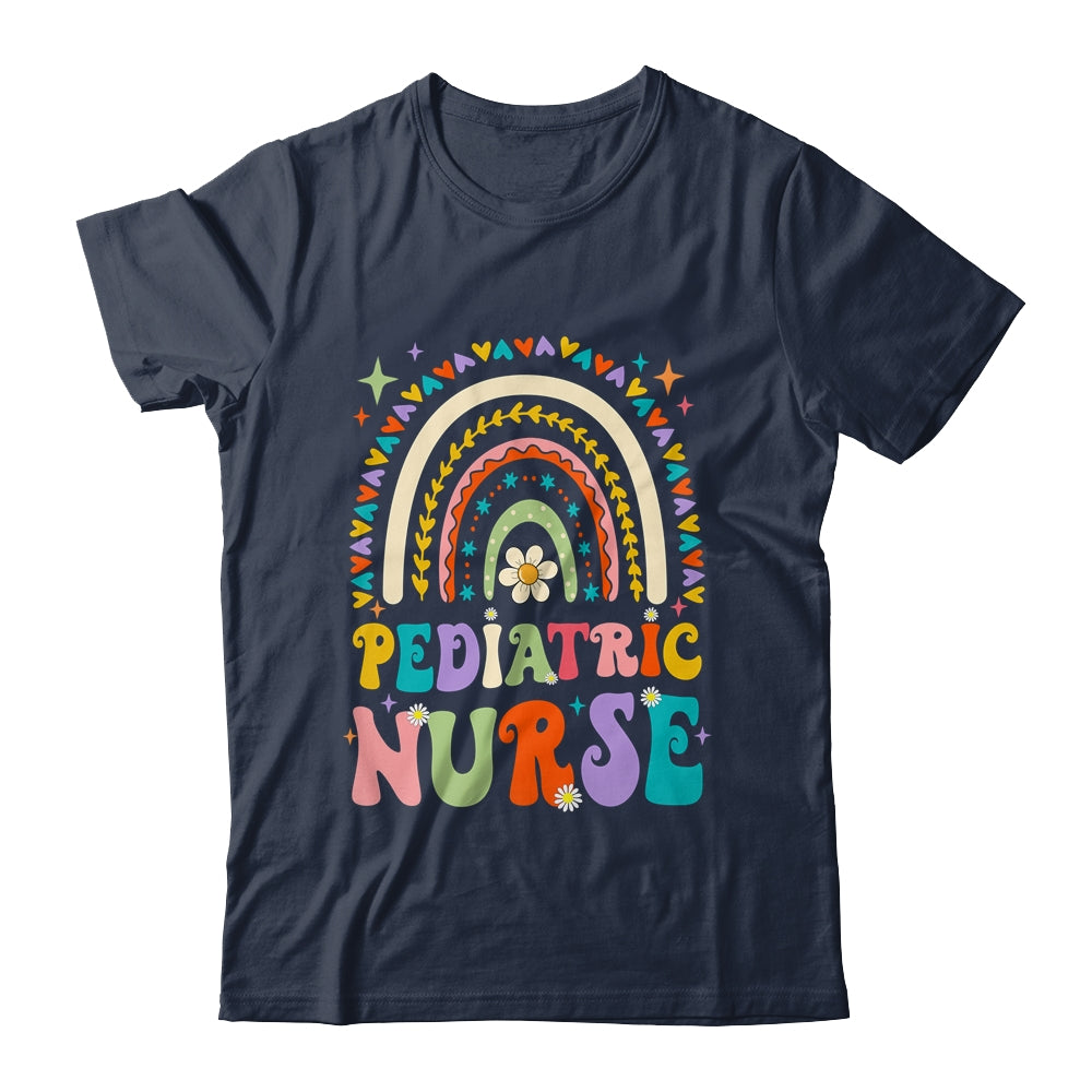 Funny NICU Nurse Pediatric Nurse PEDS Nursing Rainbow Groovy Shirt & Hoodie | siriusteestore