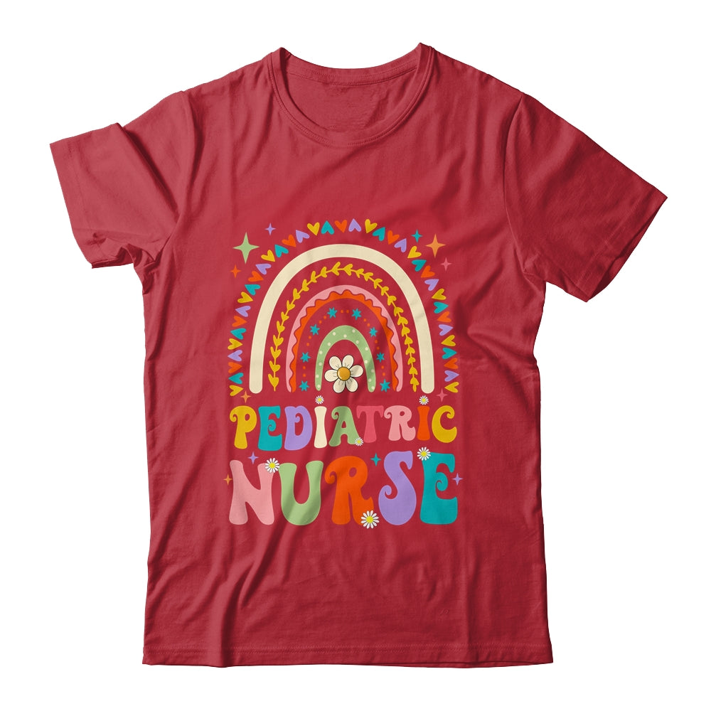 Funny NICU Nurse Pediatric Nurse PEDS Nursing Rainbow Groovy Shirt & Hoodie | siriusteestore