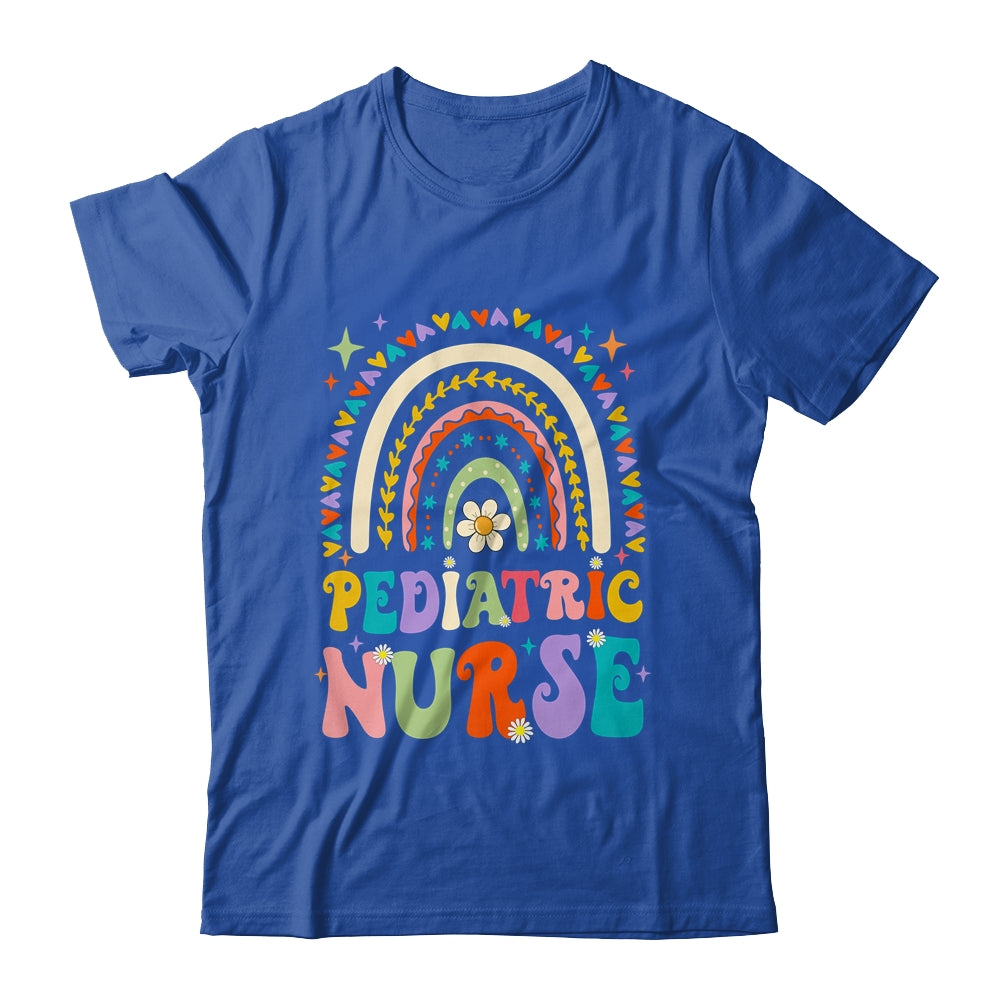 Funny NICU Nurse Pediatric Nurse PEDS Nursing Rainbow Groovy Shirt & Hoodie | siriusteestore