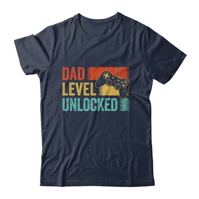 Funny New Dad Fathers Day Dad Level Unlocked Gaming Gamer Shirt & Hoodie | siriusteestore