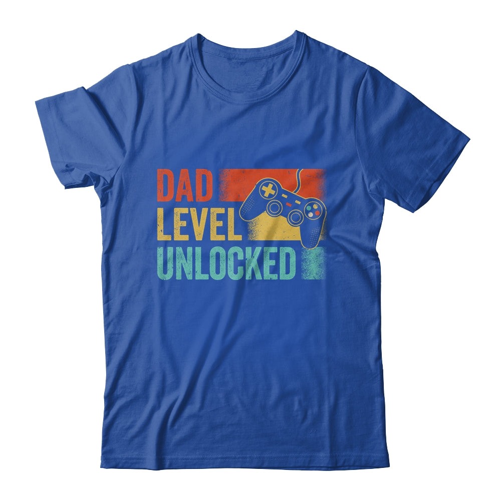 Funny New Dad Fathers Day Dad Level Unlocked Gaming Gamer Shirt & Hoodie | siriusteestore