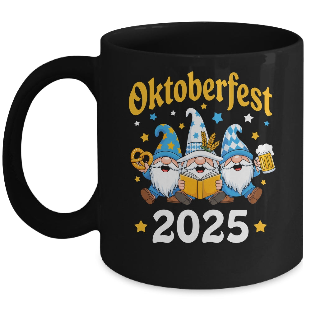 Funny Oktoberfest 2025 Gnome Beer Pretzel Wizard Bavarian Mug | siriusteestore
