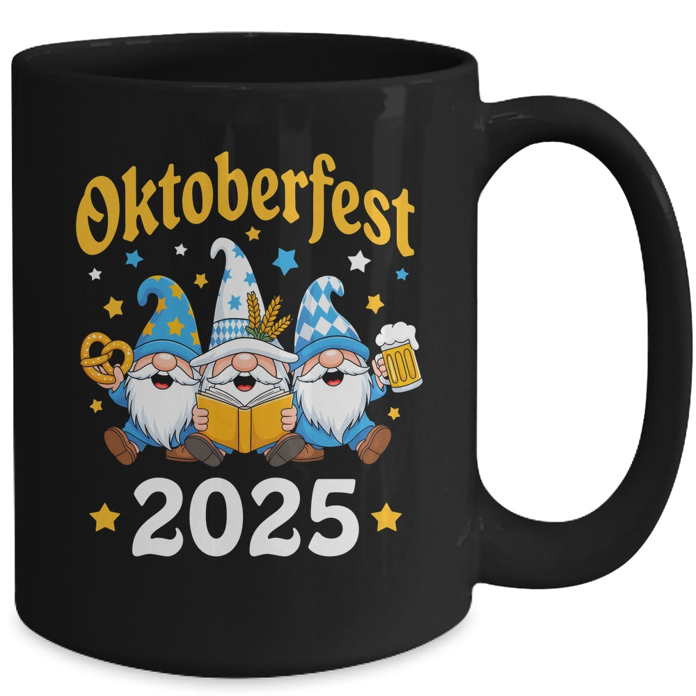 Funny Oktoberfest 2025 Gnome Beer Pretzel Wizard Bavarian Mug | siriusteestore