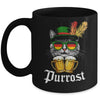 Funny Oktoberfest Cat Bavarian Drinking Beer Purrost Costume Mug | siriusteestore