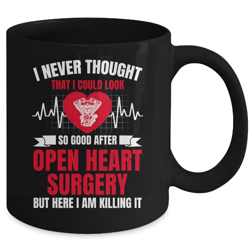 Funny Open Heart Surgery Art For Men Women Heart Patient Mug | siriusteestore