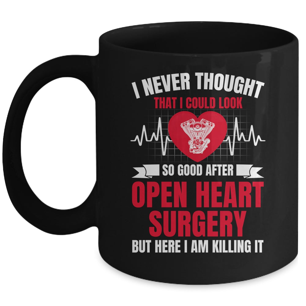 Funny Open Heart Surgery Art For Men Women Heart Patient Mug | siriusteestore