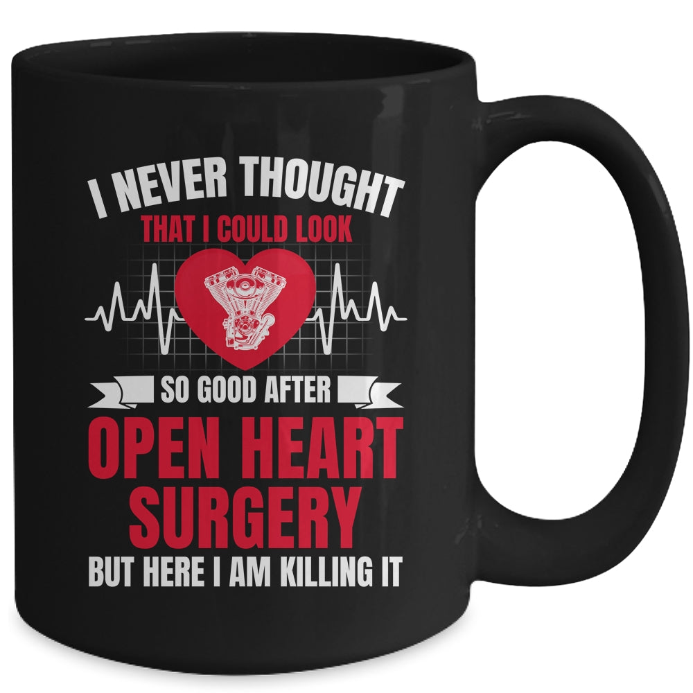 Funny Open Heart Surgery Art For Men Women Heart Patient Mug | siriusteestore