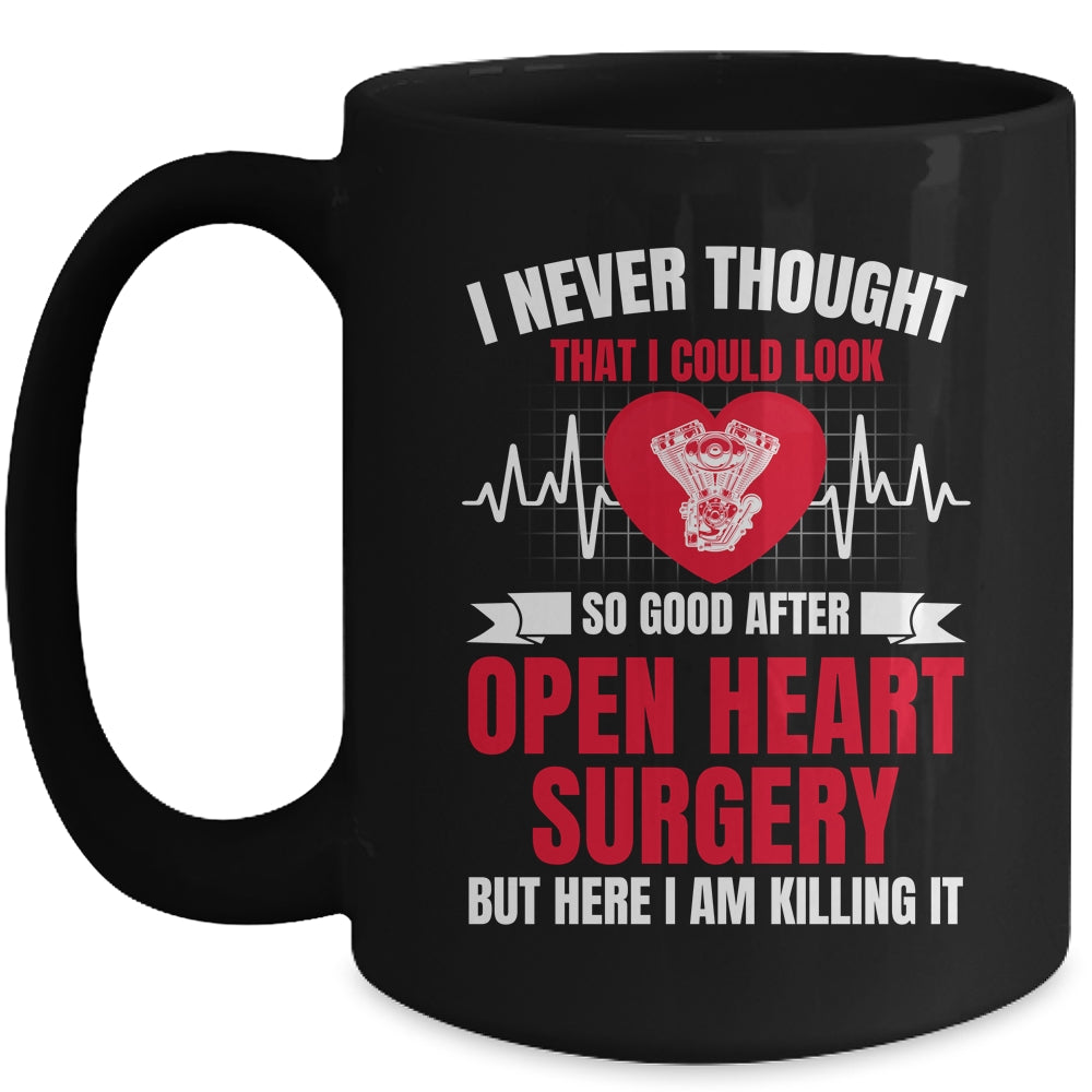Funny Open Heart Surgery Art For Men Women Heart Patient Mug | siriusteestore