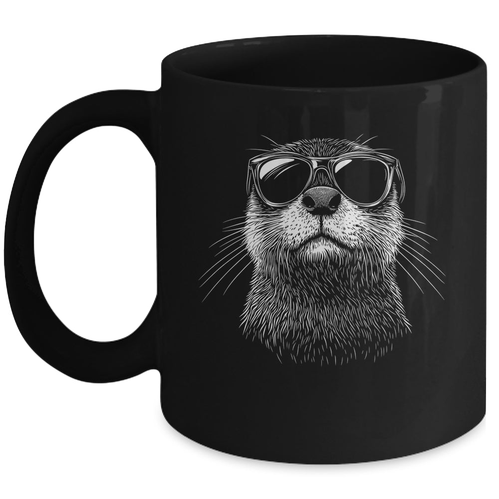 Funny Otter Sunglasses Otter Sea Lover Men Women Boys Mug | siriusteestore