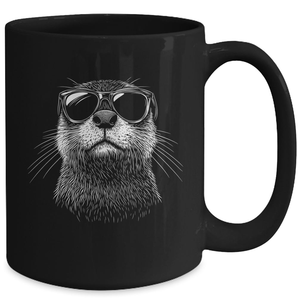 Funny Otter Sunglasses Otter Sea Lover Men Women Boys Mug | siriusteestore