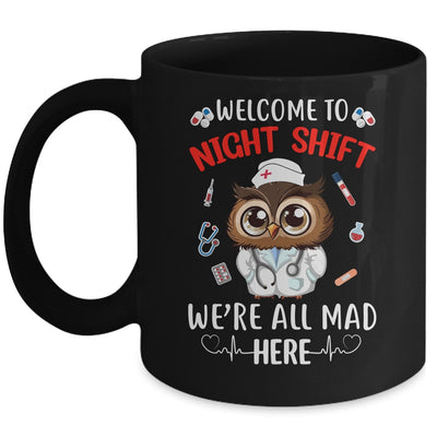 Funny Owl Night Shift Nurse Doctor RN ER For Men Women Mug | siriusteestore