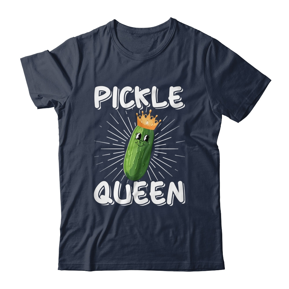 Funny Pickle Queen Art For Women Girls Cucumber Vegan Pickle Shirt & Tank Top | siriusteestore
