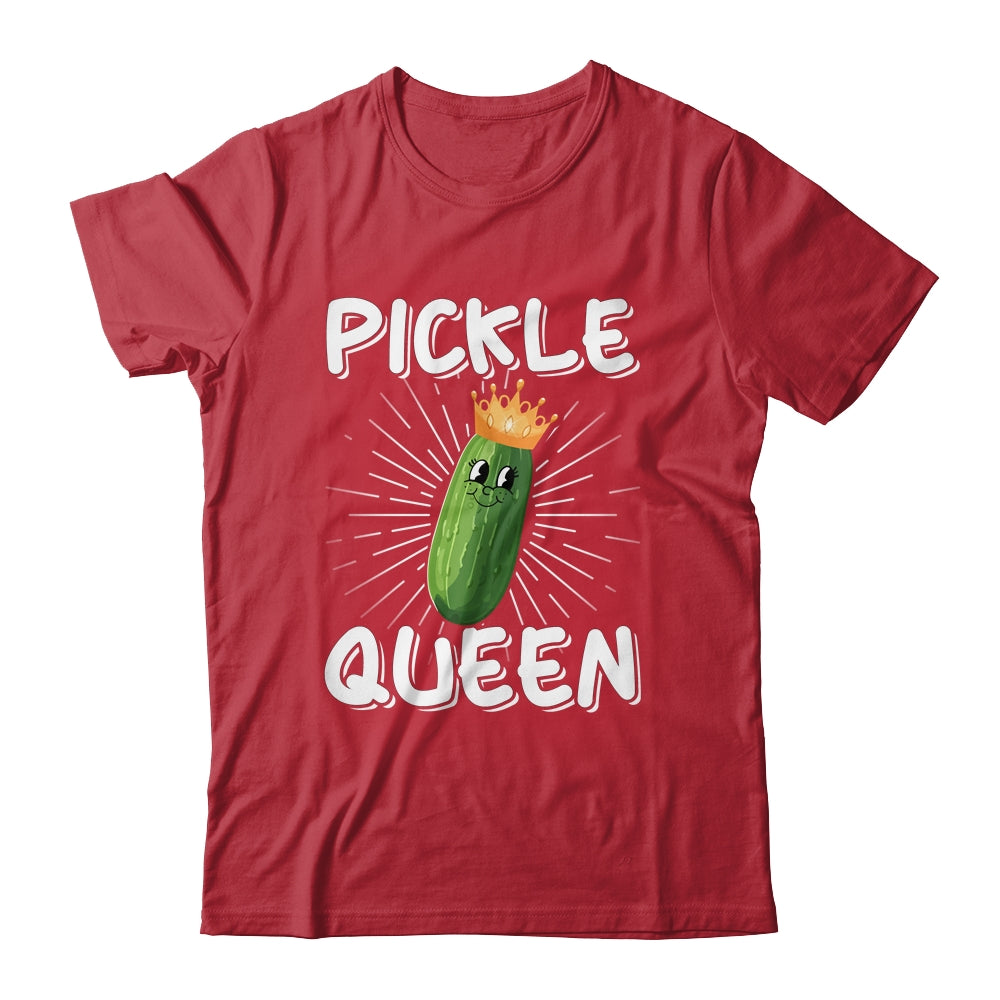 Funny Pickle Queen Art For Women Girls Cucumber Vegan Pickle Shirt & Tank Top | siriusteestore