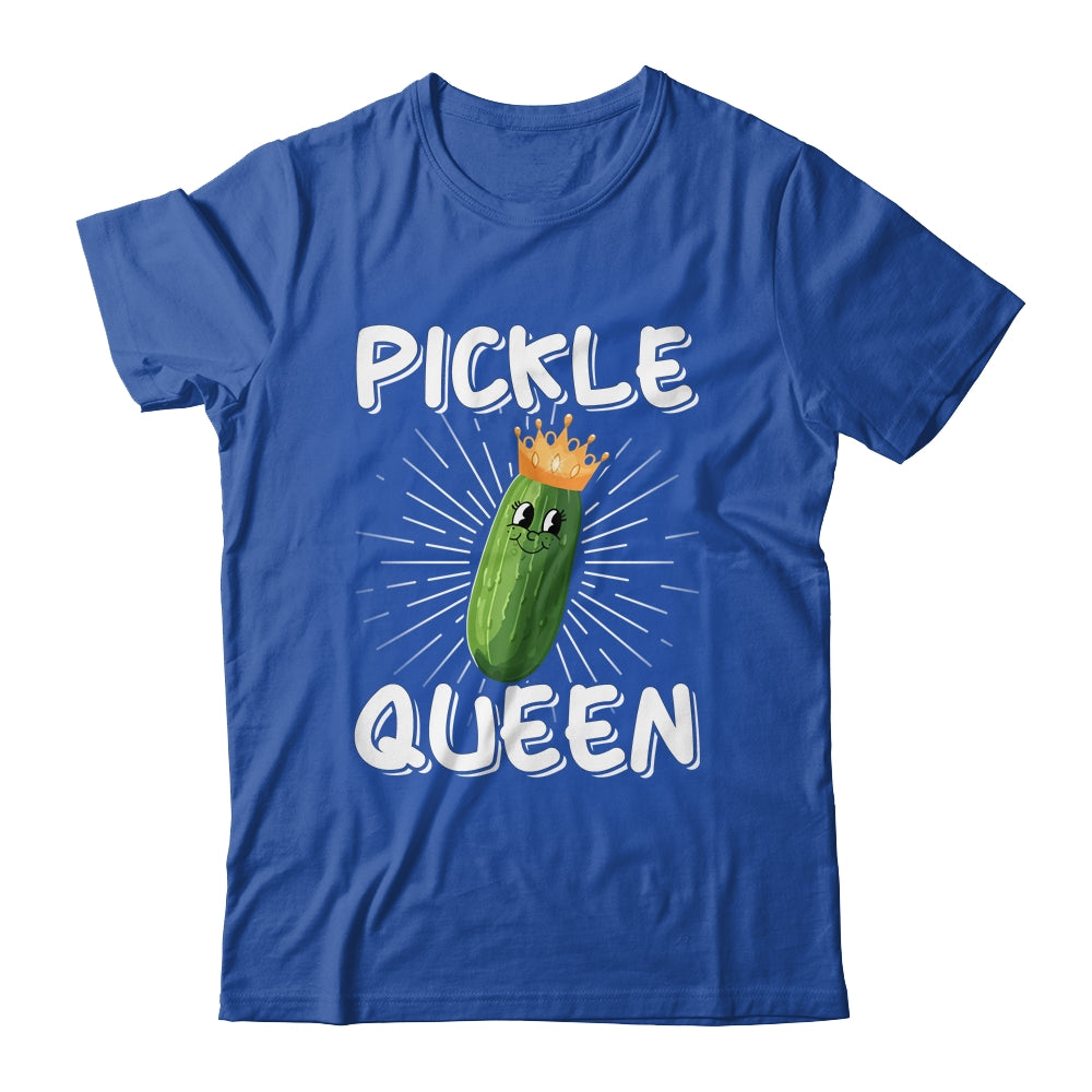 Funny Pickle Queen Art For Women Girls Cucumber Vegan Pickle Shirt & Tank Top | siriusteestore