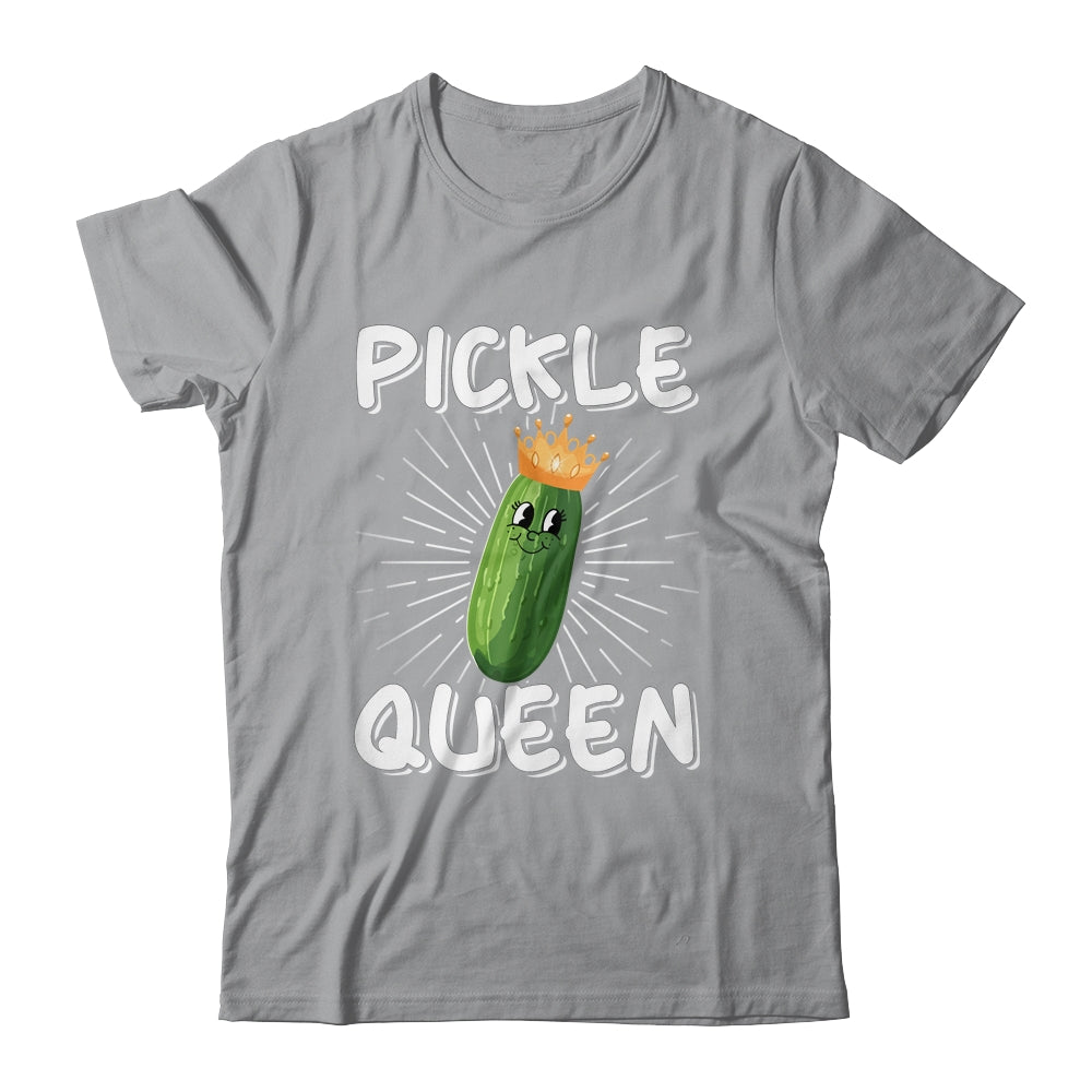 Funny Pickle Queen Art For Women Girls Cucumber Vegan Pickle Shirt & Tank Top | siriusteestore
