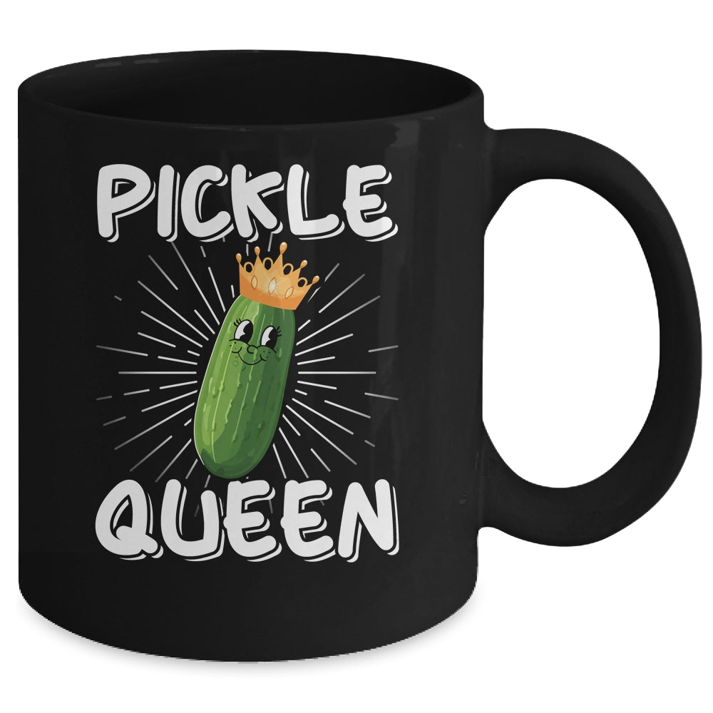 Funny Pickle Queen Art For Women Girls Cucumber Vegan Pickle Mug | siriusteestore