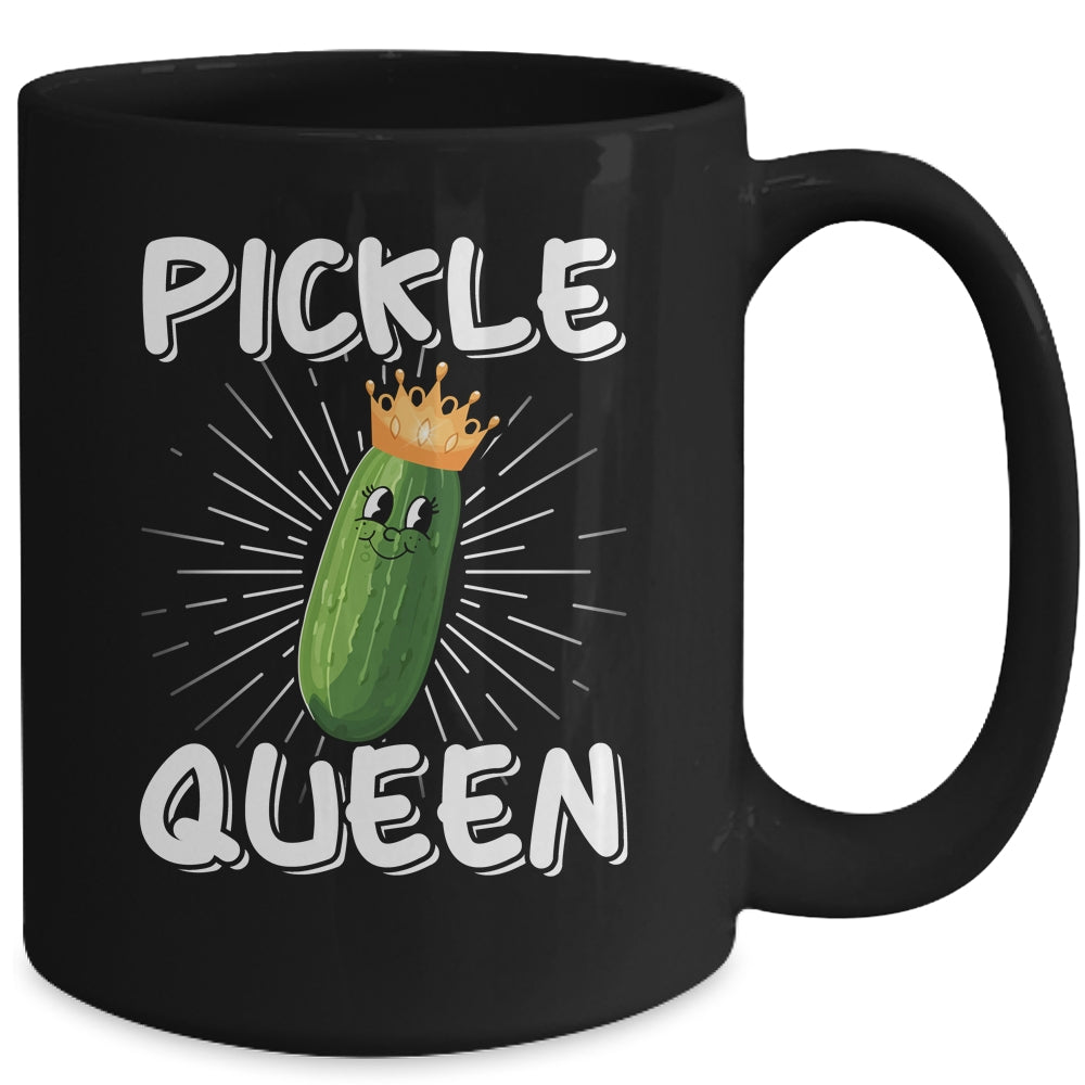 Funny Pickle Queen Art For Women Girls Cucumber Vegan Pickle Mug | siriusteestore