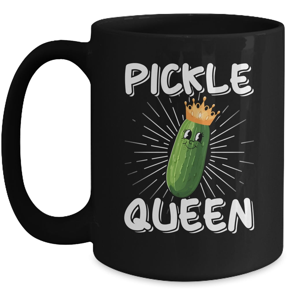 Funny Pickle Queen Art For Women Girls Cucumber Vegan Pickle Mug | siriusteestore