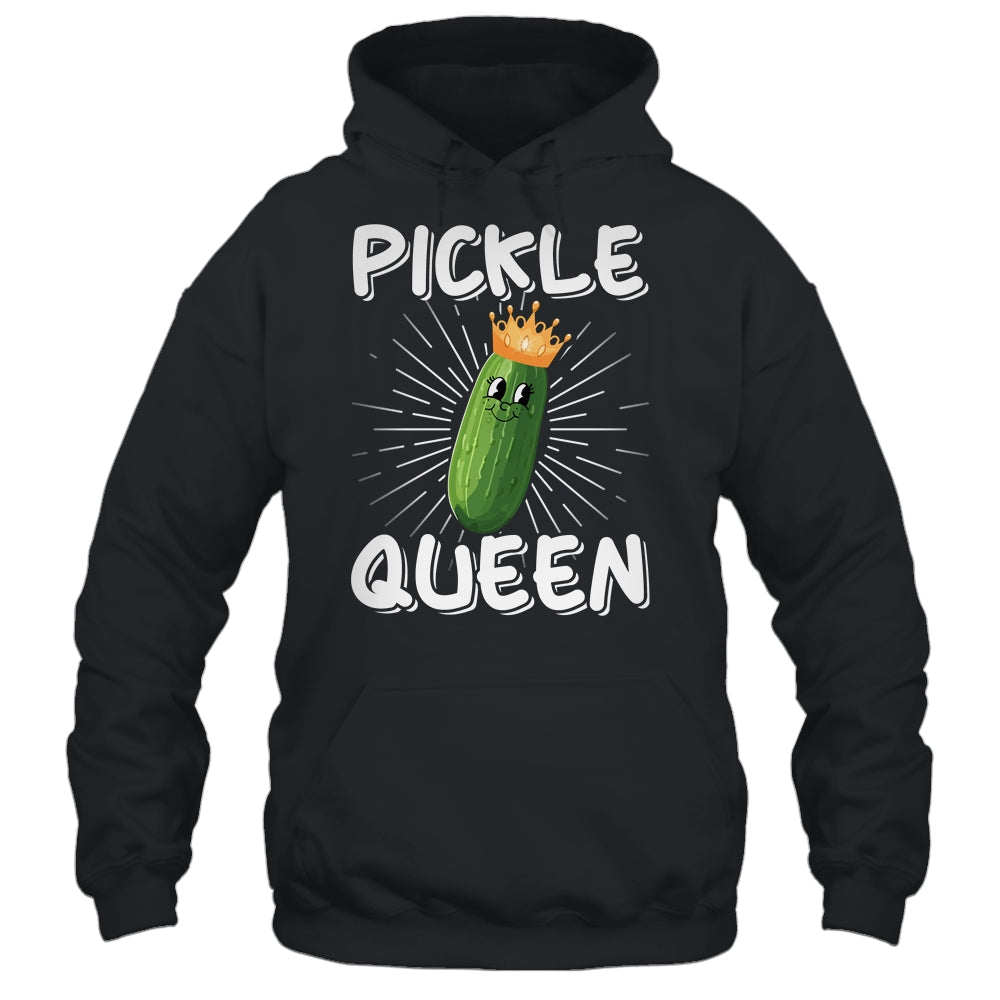 Funny Pickle Queen Art For Women Girls Cucumber Vegan Pickle Shirt & Tank Top | siriusteestore