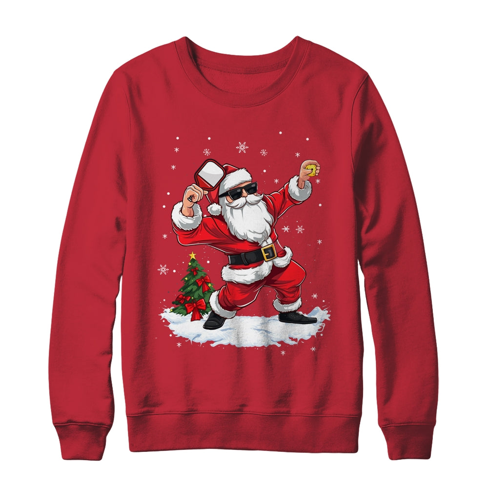 Funny Pickleball Christmas Santa Playing Pickleball Shirt & Sweatshirt | siriusteestore