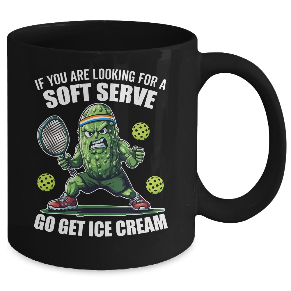 Funny Pickleball Player Pickle Tennis Soft Serve Ice Cream Mug | siriusteestore